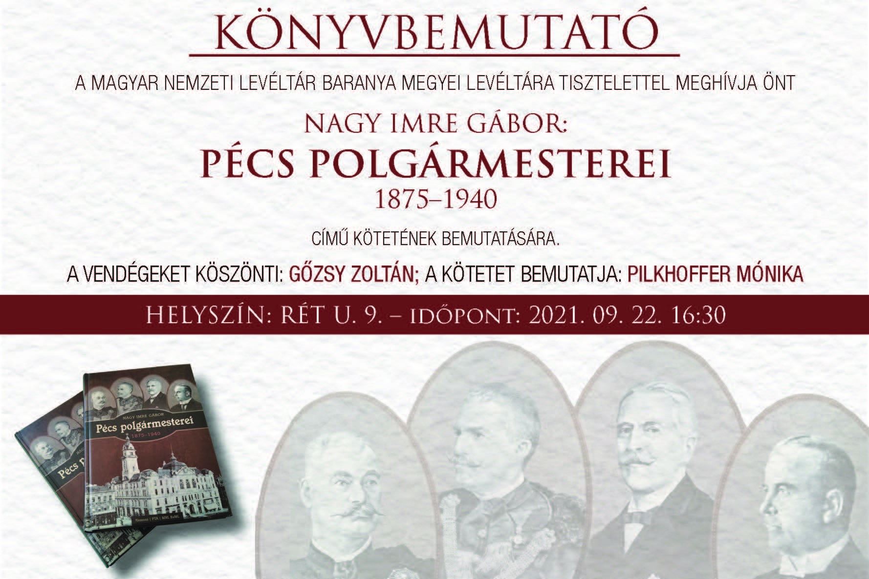 Könyv | Pécs polgármesterei (1875-1940)
