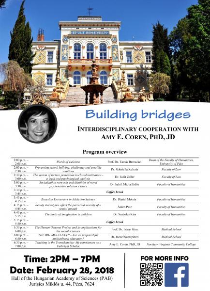 Building Bridges interdiszciplináris konferencia Prof. Amy Coren tiszteletére
