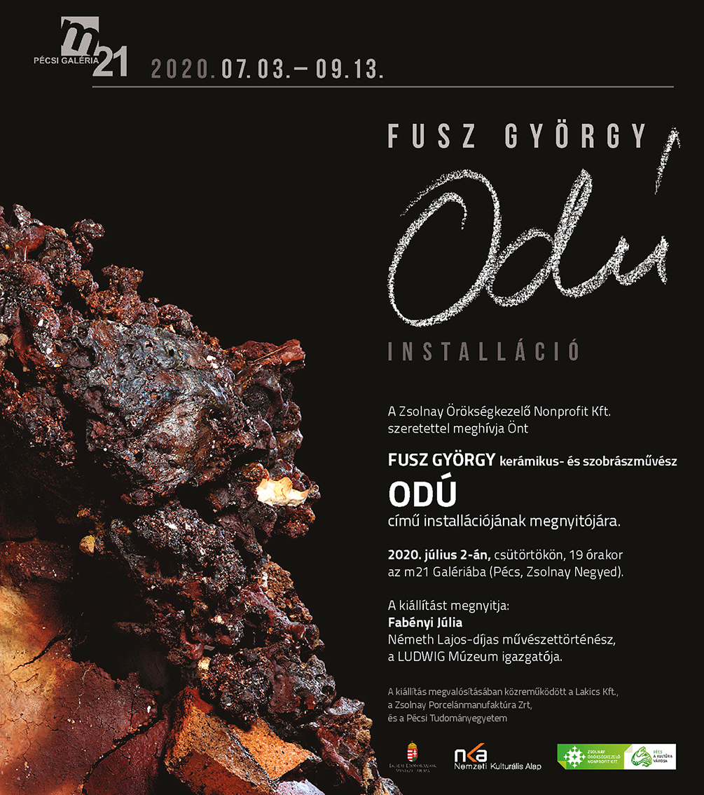 Fusz György keramikus- és szobrászművész Odú című installációjának megnyitója