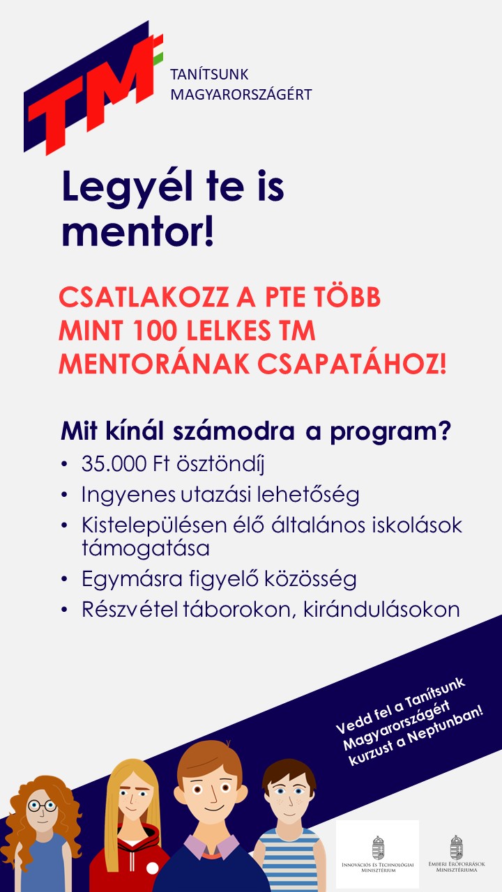 Legyél Te is mentor a Pécsi Tudományegyetemen!