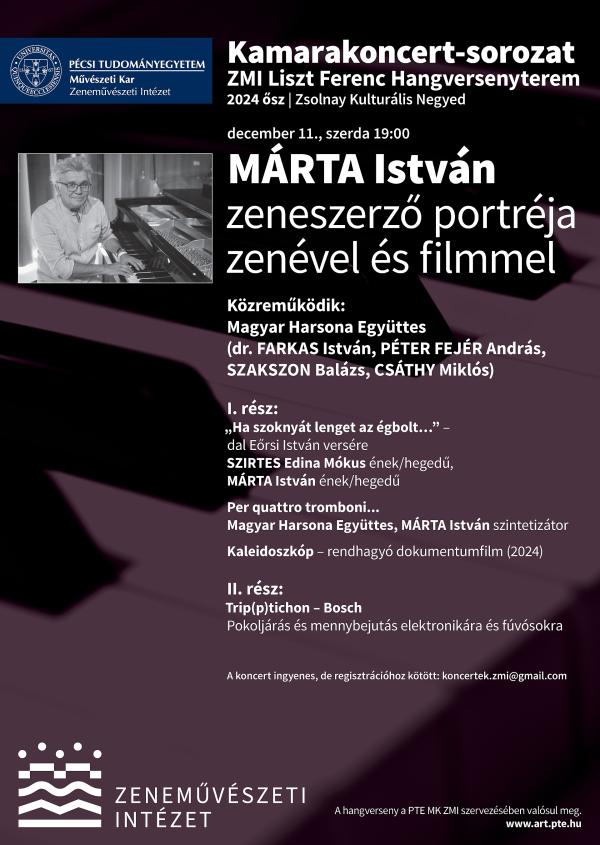 Márta István zeneszerző portréja zenével és filmmel