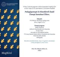 Pedagógusnapi és Díszoklevél Átadó Ünnepi Szenátusi Ülés
