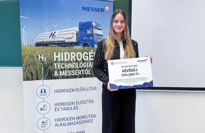 Veres Gréta, a Messer nívódíj nyertese