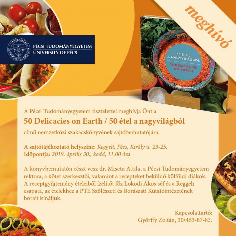 50 Delicacies on Earth / 50 étel a nagyvilágból c. szakácskönyv sajtóbemutatója