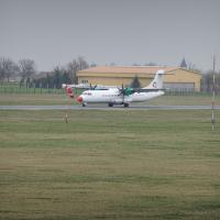 20260330 Pogány reptér Müncheni gép érkezése