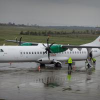 20260330 Pogány reptér Müncheni gép érkezése