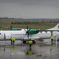 20260330 Pogány reptér Müncheni gép érkezése